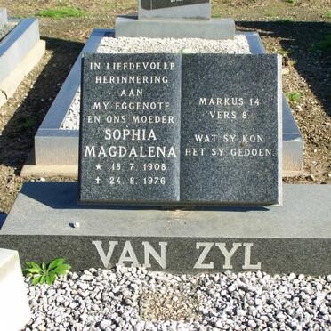 ZYL Sophia Magdalena, van 1908-1976