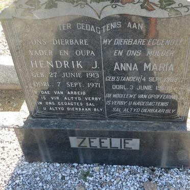ZEELIE Hendrik J. 1913-1971 & Anna Maria STANDER 1909-1963