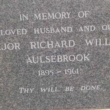 AULSEBROOK Richard William 1895-1961 