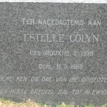 COLYN Estelle nee ROUX 1939-1966
