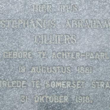 CILLIERS Stephanus Abraham 1881-1918