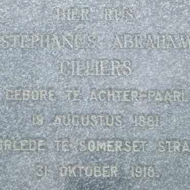 CILLIERS Stephanus Abraham 1881-1918