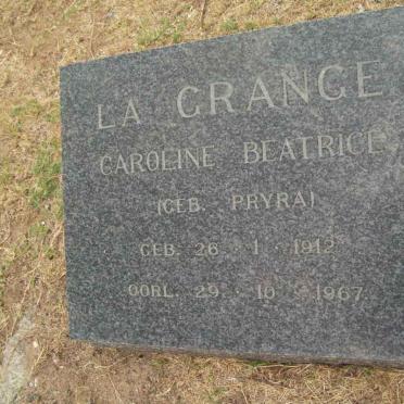 GRANGE Caroline Beatrice, la nee PRYRA 1912-1967