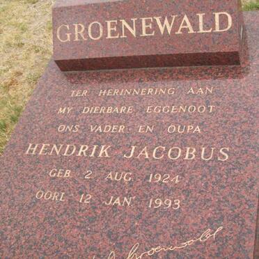 GROENEWALD Hendrik Jacobus 1924-1993