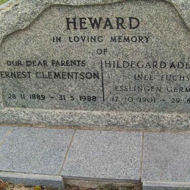 HEWARD Ernest Clementson 1889-1988 &amp; Hildegard Adelheid FUCHS 1901-1981