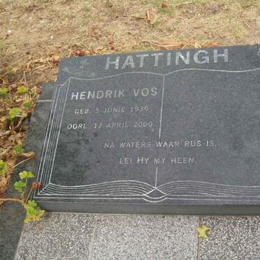 HATTINGH Hendrik Vos 1936-2000