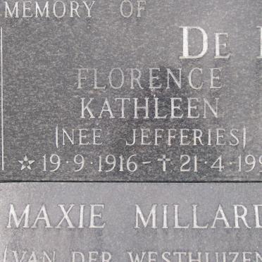BRUYN Dirk Cornelis, de 1914-1996 &amp; Florence Kathleen JEFFERIES 1916-1992