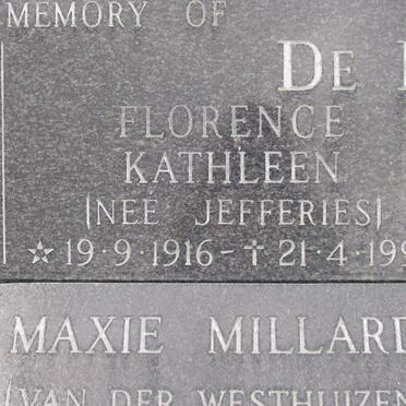 BRUYN Dirk Cornelis, de 1914-1996 &amp; Florence Kathleen JEFFERIES 1916-1992