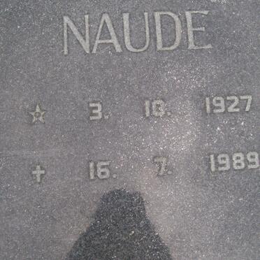 JAGER Naude, de 1927-1985