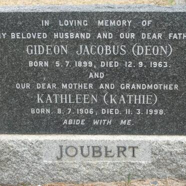 JOUBERT Gideon Jacobus 1899-1963 &amp; Kathleen 1906-1998