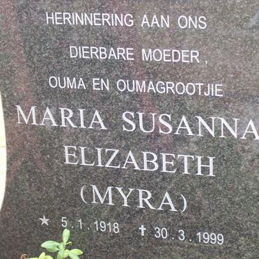 JOUBERT Maria Susanna Elizabeth 1918-1999