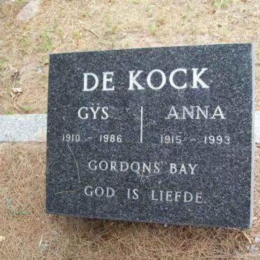 KOCK Gÿs, de 1910-1986 &amp; Anna 1915-1993