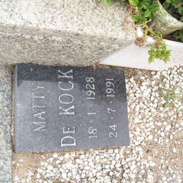 KOCK Matty, de 1928-1991