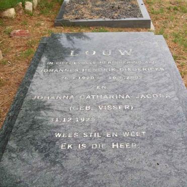 LOUW Johannes Hendrik Diedericks 1920-2002 &amp; Johanna Catharina Jacoba VISSER 1925