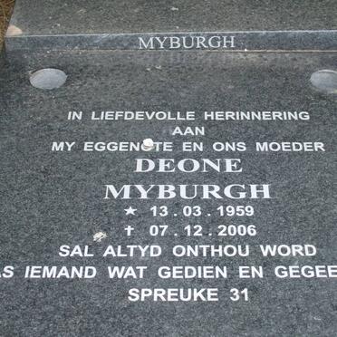 MYBURGH Deone 1959-2006