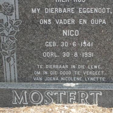 MOSTERT Nico 1941-1991