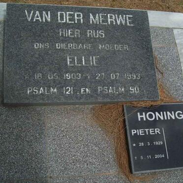 MERWE Ellie, van der 1903-1993 :: HONING Pieter 1929-2004