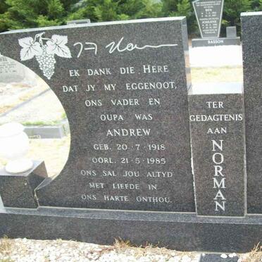 NORMAN Andrew 1918-1985