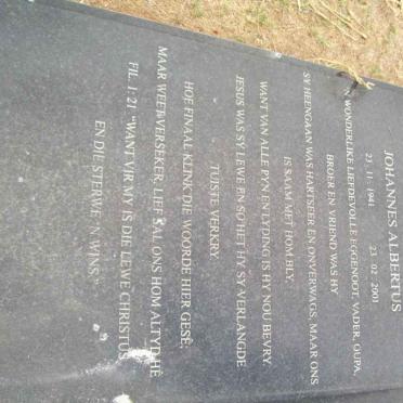ROOYEN Johannes Albertus, van 1941-2001