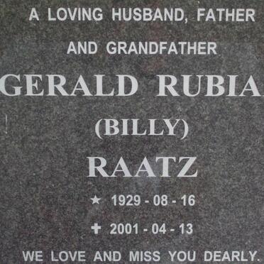 RAATZ Gerald Rubian 1929-1913