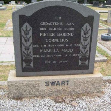 SWART Pieter Barend Cornelius 1874-1963 &amp; Isabella Maud 1900-1967