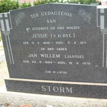 STORM Jan Willem 1884-1976 &amp; Jessie VAN DER BYL 1886-1971