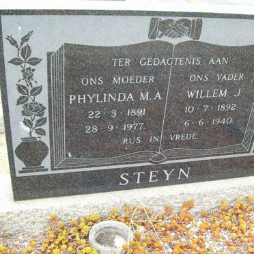 STEYN Willem J. 1892-1940 &amp; Phylinda M.A. 1891-1977