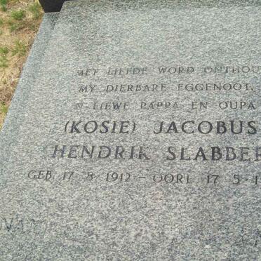 SLABBER Jacobus Hendrik 1912-1985