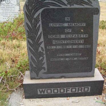 WOODFORD Doris Elizabeth nee MONTGOMERY 1916-1960