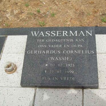 WASSERMAN Gerhardus Cornelius 1923-1999
