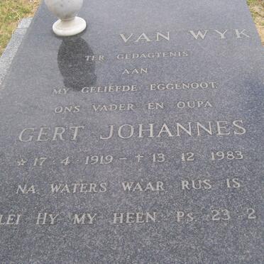 WYK Gert Johannes, van 1919-1983