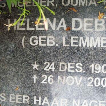 WIID Helena Debora nee LEMMER 1909-2001 