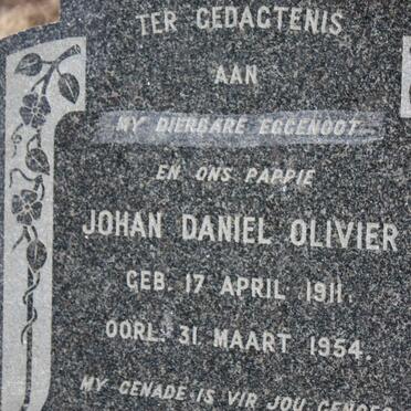 OLIVIER Johan Daniel 1911-1954