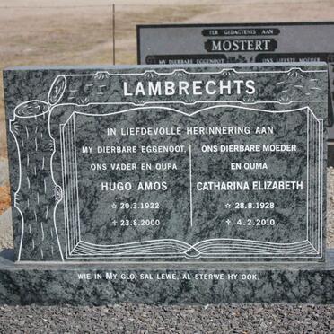 LAMPRECHTS Hugo Amos 1922-2000 &amp; Catharina Elizabeth 1928-2010