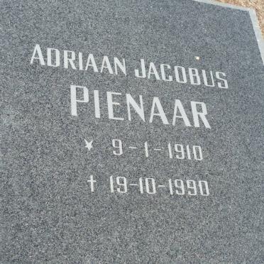 PIENAAR Adriaan Jacobus 1910-1990