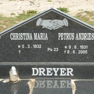 DREYER Petrus Andries 1931-2005 &amp; Christina Maria 1932-