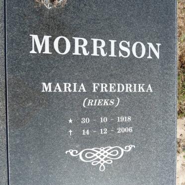 MORRISON Maria Fredrika 1918-2006