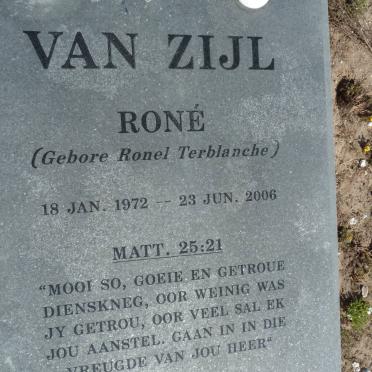 ZIJL Ronel, van nee TERBLANCHE 1972-2006