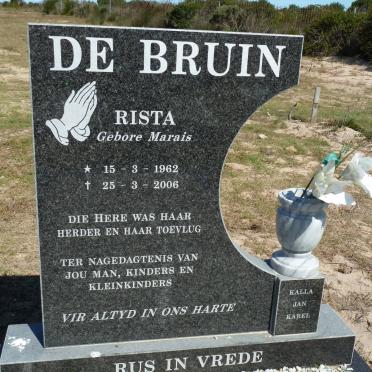 BRUIN Rista, de nee MARAIS 1962-2006