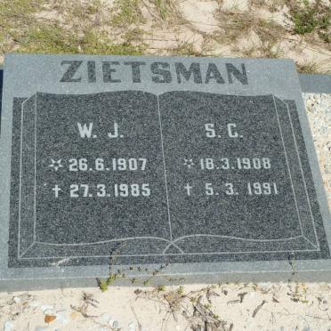 ZIETSMAN W.J. 1907-1985 &amp; S.C. 1908-1991