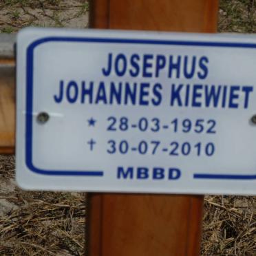 KIEWIET Josephus Johannes 1952-2010