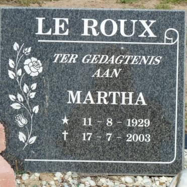 ROUX Martha, le 1929-2003