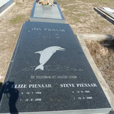 PIENAAR Jan 1924-1992 :: PIENAAR Eliza 1929-2006 :: PIENAAR Steve 1955-2006