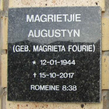 AUGUSTYN Magrieta nee FOURIE 1944-2017