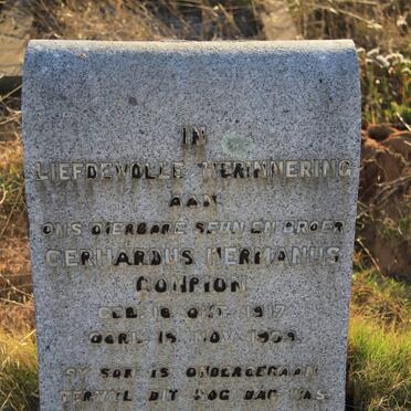 COMPION Gerhardus Hermanus 1917-1939