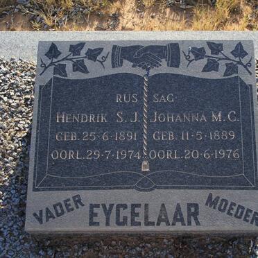 EYGELAAR Hendrik S.J. 1891-1974 &amp; Johanna M.C. 1889-1976