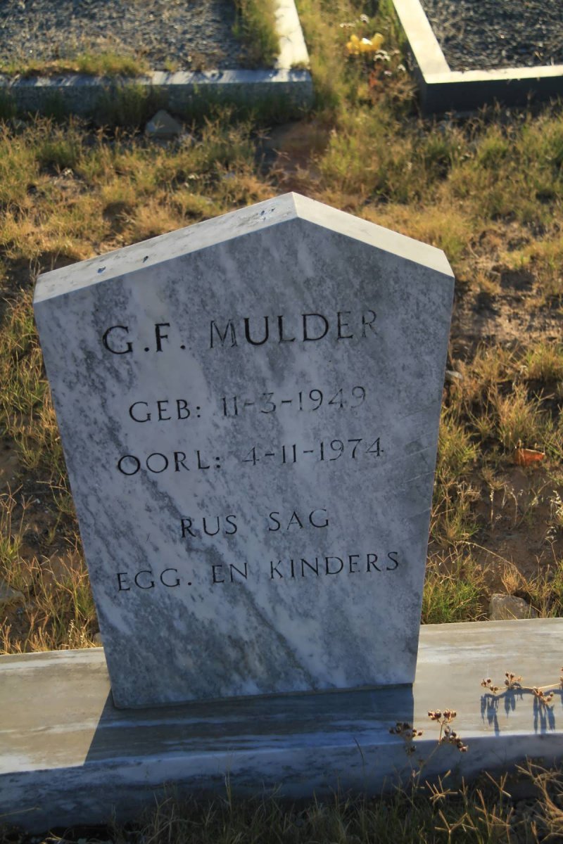 MULDER G.F. 1949-1974