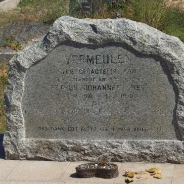 VERMEULEN Petrus Johannes 1916-1978 &amp; Francina Hendrika Elizabeth Francis
