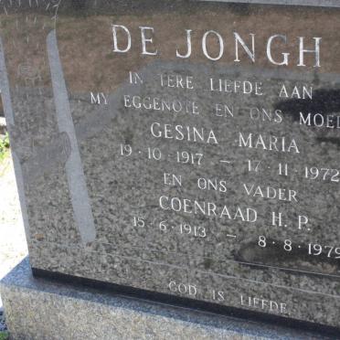 JONGH Coenraad H.P., de 1913-1979 &amp; Gesina Maria 1917-1972