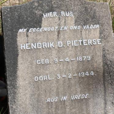 PIETERSE Henddrik D. 1879-1944